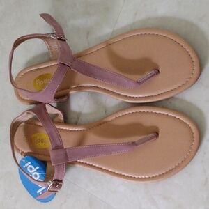Floopi sling back sandals.